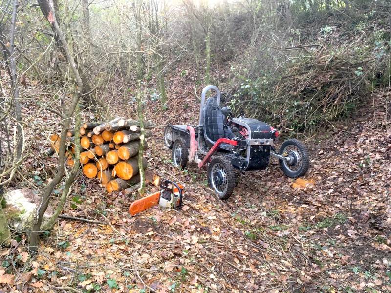 Réaliser vos travaux forestiers, et respirer l'odeur des sous-bois en buggy tout terrain électrique
