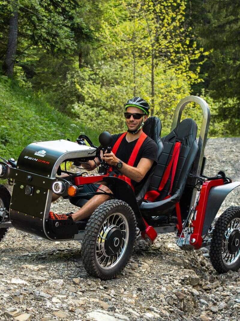 Swincar : le véhicule tout-terrain électrique silencieux à 4 roues motrices et directrices qui passe partout – maintenant à Paris